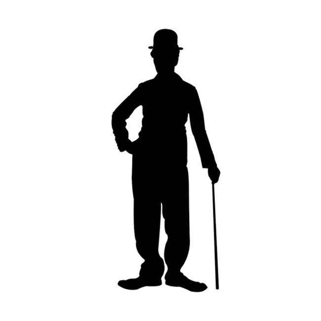 recorte semelhança à mão — silueta chaplin